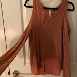 Cold Shoulder Long Sleeve Shirt